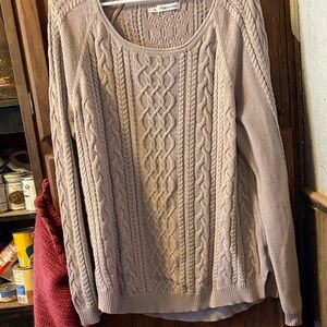 Maurices Women's Cable Knit Sweater - Light Brown